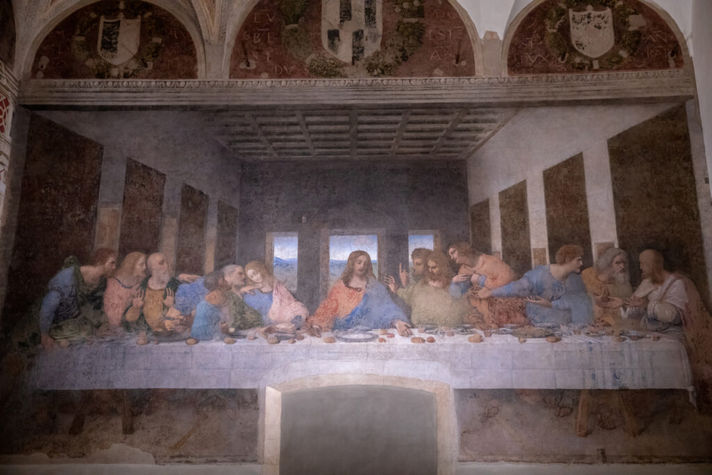 alt="patrimônios UNESCO da Itália - 
A Última Ceia de Leonardo"